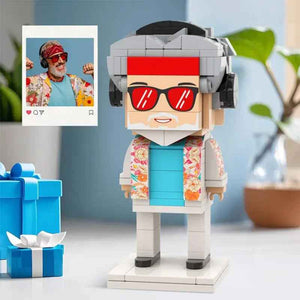 Full Body Custom 1 Person Brick Figures Small Particle Block Father's Day Gift