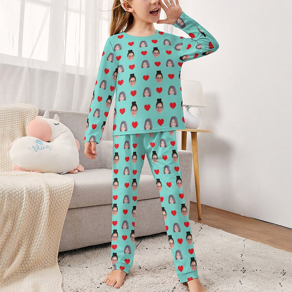 Colour options for personalised two‑face pyjamas — seven colours available for customised children's sleepwear