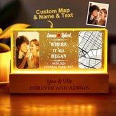 Personalized Where It All Began Night Light Custom Photo Light Gift for Lover