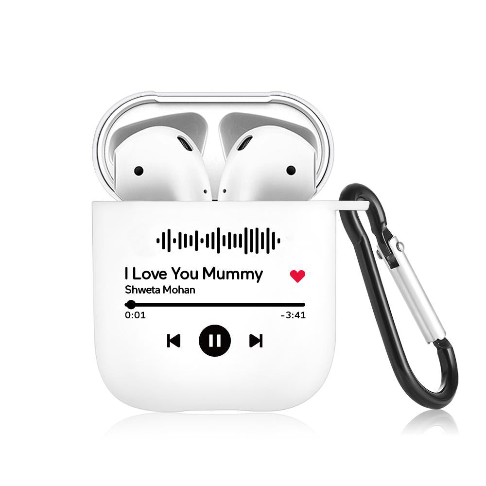 AirPods case displaying a vivid printed photo on a protective slim shell compatible with AirPods 1/2 and Pro