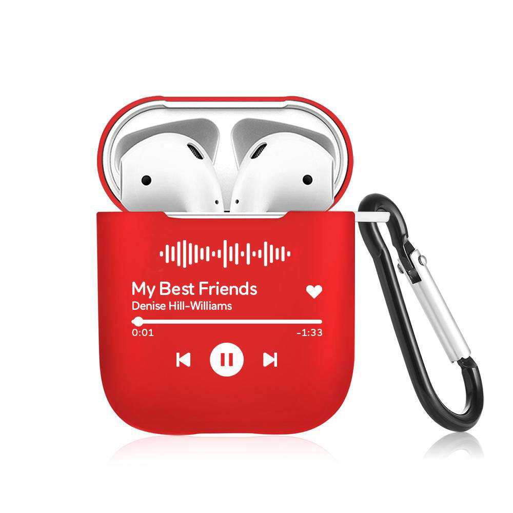 Lifestyle shot of a Personalised Photo AirPods Case with a cherished photo and engraved text, perfect for Australia and UK gift-giving