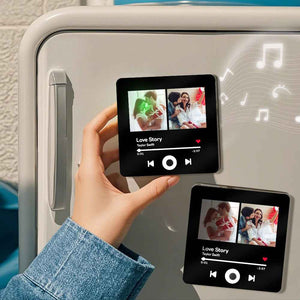 Personalized Photo Music Fridge Magnet Can Play Songs Gifts for Her
