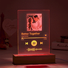 Personalised Spotify Code Music Plaque - Custom Glass Album Cover Anniversary Gift