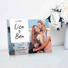 Custom Photo And Name Glass Plaque