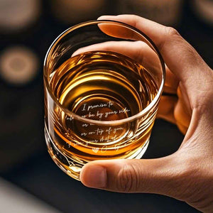 Personalized I Promise To Always Be By Your Side Whiskey Glass Gift for Husband or Boyfriend