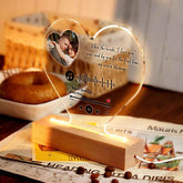 Love Gifts Custom Heart-Shaped Code Music Plaque Night Light Engraved Text Plaque