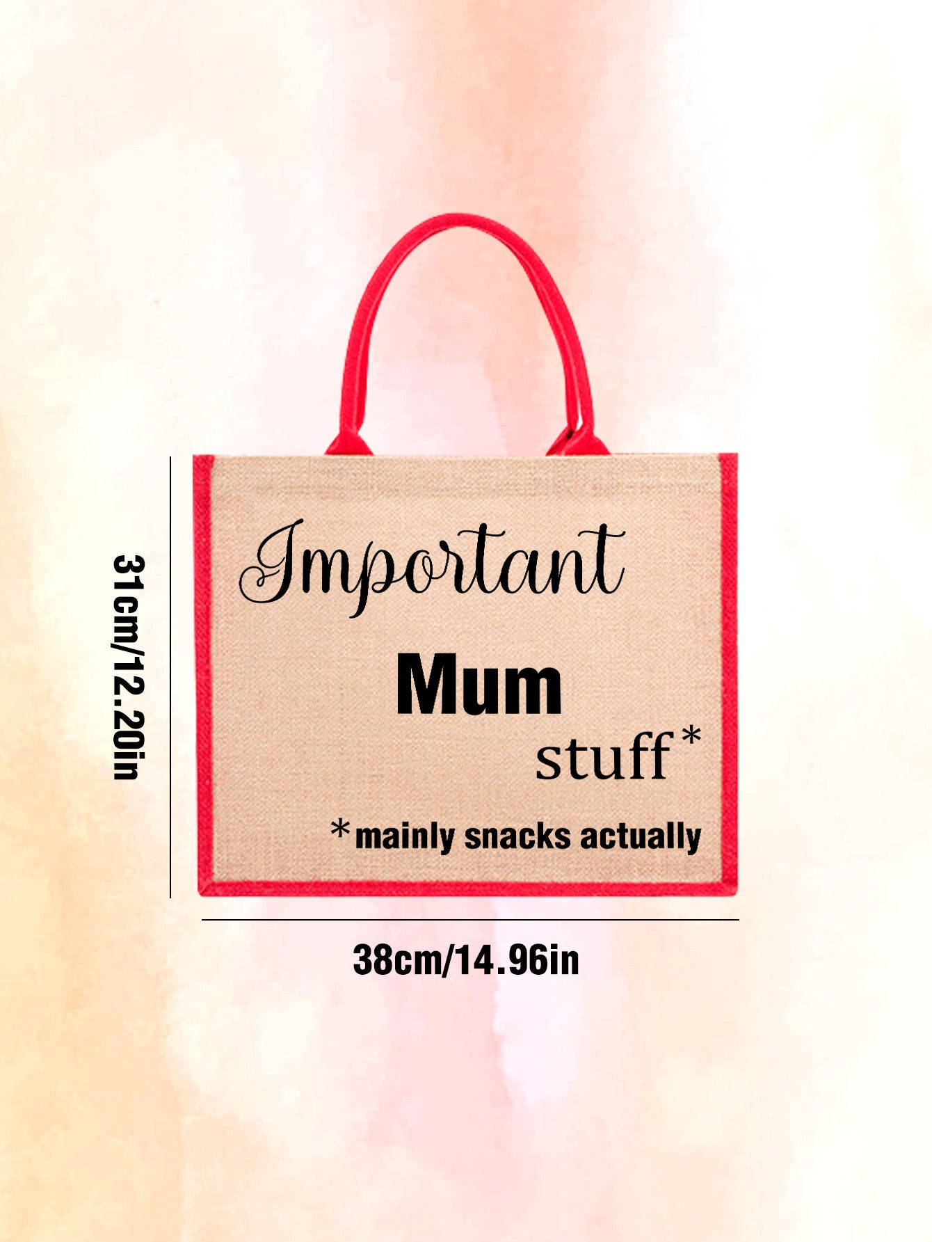 Close detail of sturdy handles and stitching on a personalised engraved jute tote bag — robust everyday carry bag