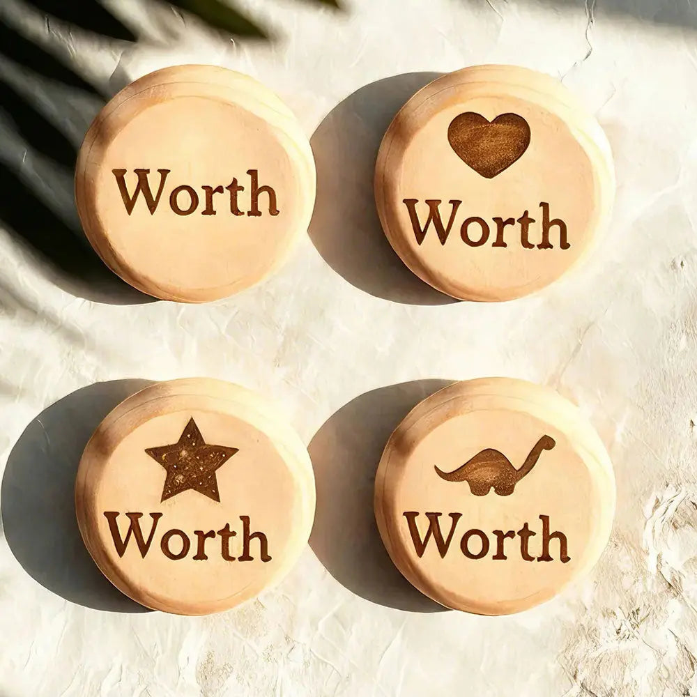 Personalised wooden yo-yo with engraved name on a white background — classic educational birthday gift for kids