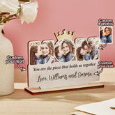 Personalised Wooden Mum Photo Plaque - Unique Mother's Day Gift UK
