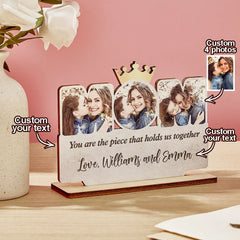 Personalised Wooden Mum Photo Plaque - Unique Mother's Day Gift UK