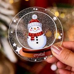 Personalised Snowman Fridge Magnet with Name - Custom Christmas Gift