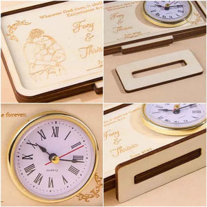 Personalized Wooden Clock Can Custom Photo And Text Wedding Gifts Anniversary Gifts