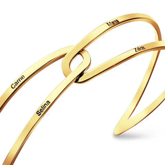 Personalised Adjustable Couple Bracelet | Engraved Bridesmaid Gift