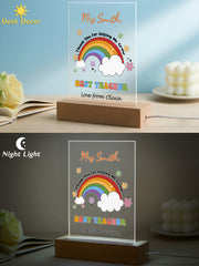 Personalised Rainbow Name Night Light - Custom Teacher & Student Gift