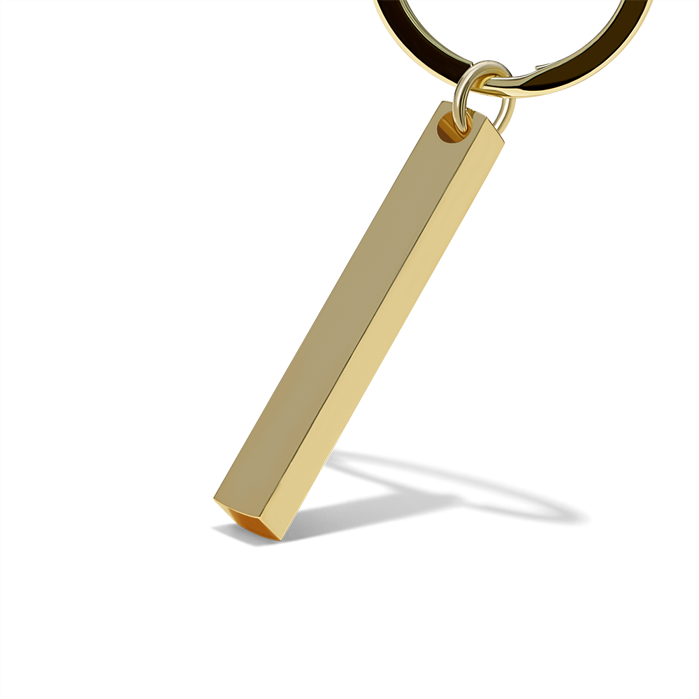 Gift-ready presentation of personalised stainless steel music keychain in stylish packaging — perfect wedding or valentines gift