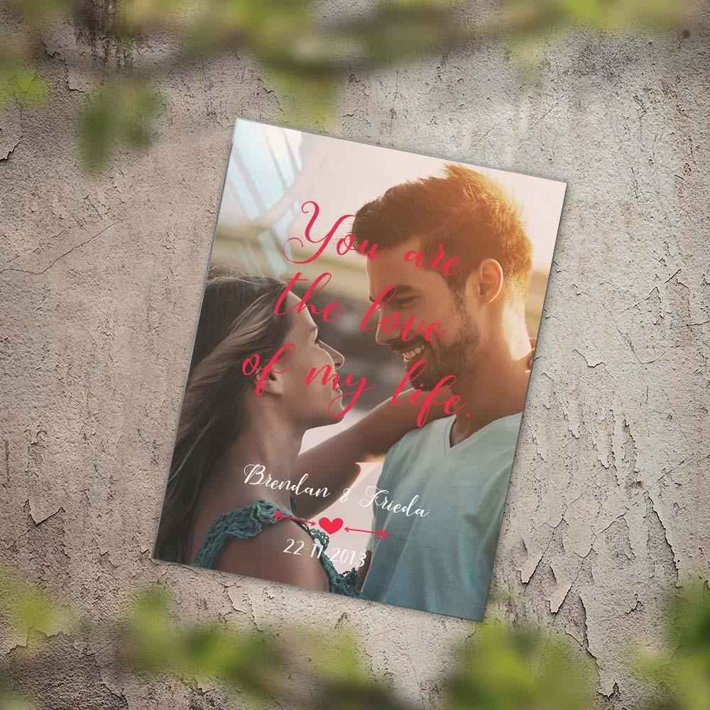 Art Personalized Acrylic Frame Dating Anniversary Photo Plaque Gift