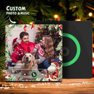 FridgeBeats Frameless Custom Family Photo Music Fridge Magnet Christmas Gifts for Family Personalized Music Magnets Can Play Songs
