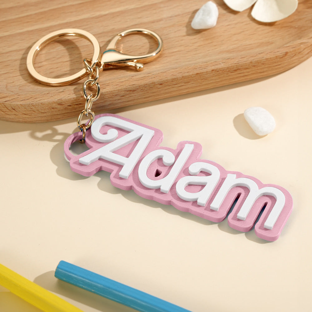 Lifestyle image of a child’s rucksack with a personalised name tag attached perfect back to school gift for boys and girls