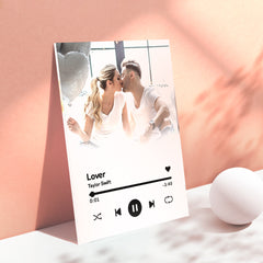 Personalised Music Plaque with Photo - Custom Song & Picture Acrylic Gift