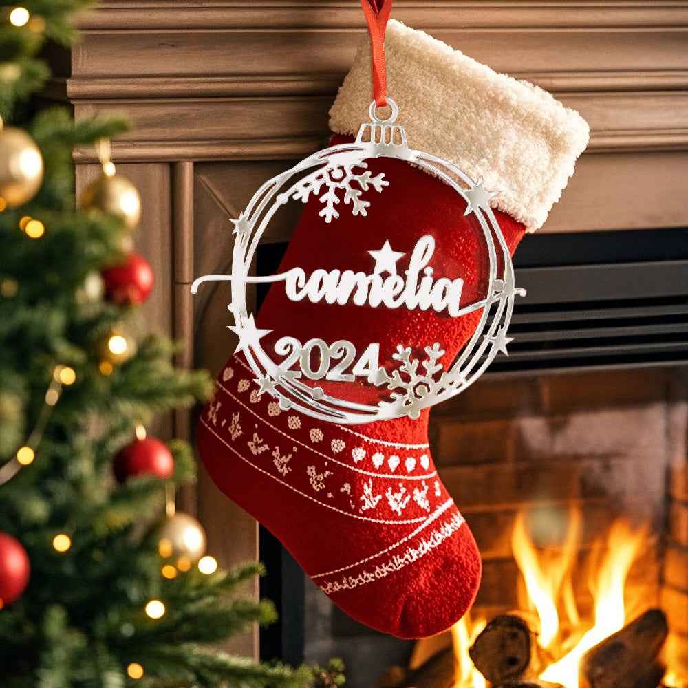 Personalized Christmas Ornament with Name Holiday Christmas Tree Decorations Gift