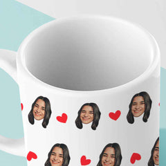 Personalized Face Mugs Little Heart Coffee Mug For Friends