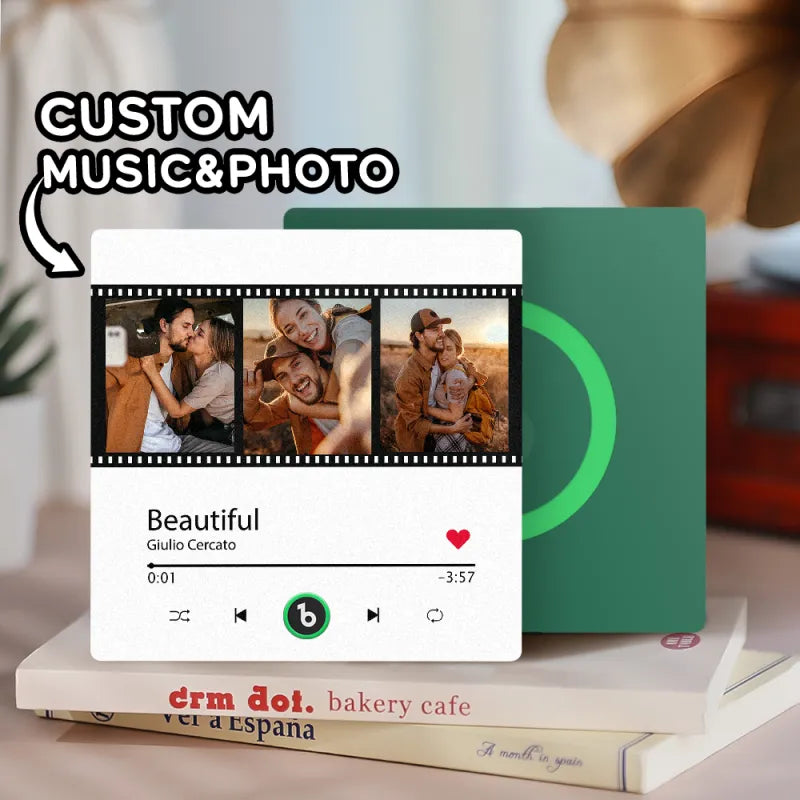 Frameless Custom Music Fridge Magnet 4.0 | Personalised Photo & Music Gift