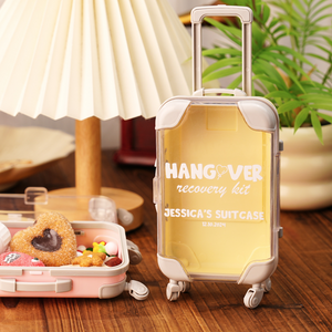 Personalized Suitcase Design Hangover Recovery Kit with Name for Bachelorette Party Bridal Shower