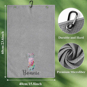 Personalized Golf Towel with Hanging Clip Golfing Clubs Golf Towel Gift for Golf Lovers