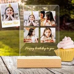 Custom Text Photo Lamp Acrylic LED Night Light Birthday Gift