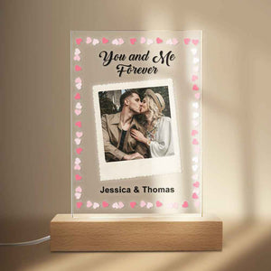 Custom Photo Keychain With Your Name Personalized Glass Night Light With Photo