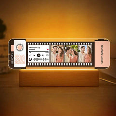 Custom Code Acrylic Music Filmstrip Plaque Night Light Gift For Couples