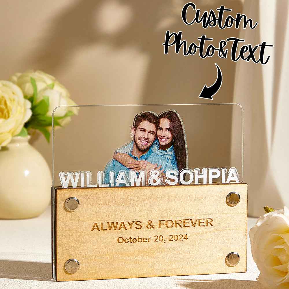 Personalized Photo Plaque Couple Plaque Home Decor Gift for Lover