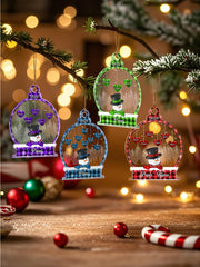 Personalised Snowman Family Christmas Ornament - Custom Name Keepsake Gift