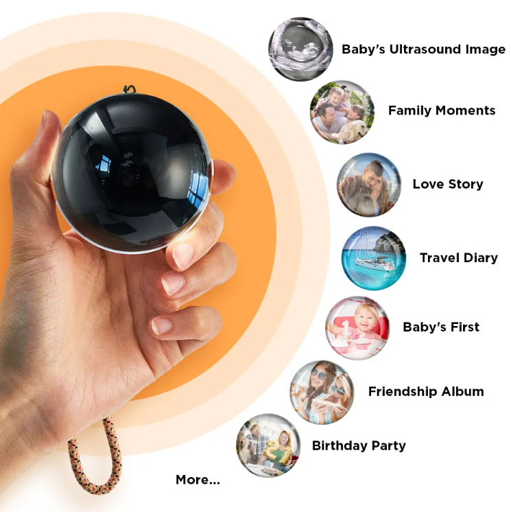 Glass Video Globe - Personalised Playable Gift Sphere for Valentine's, Birthdays & Christmas
