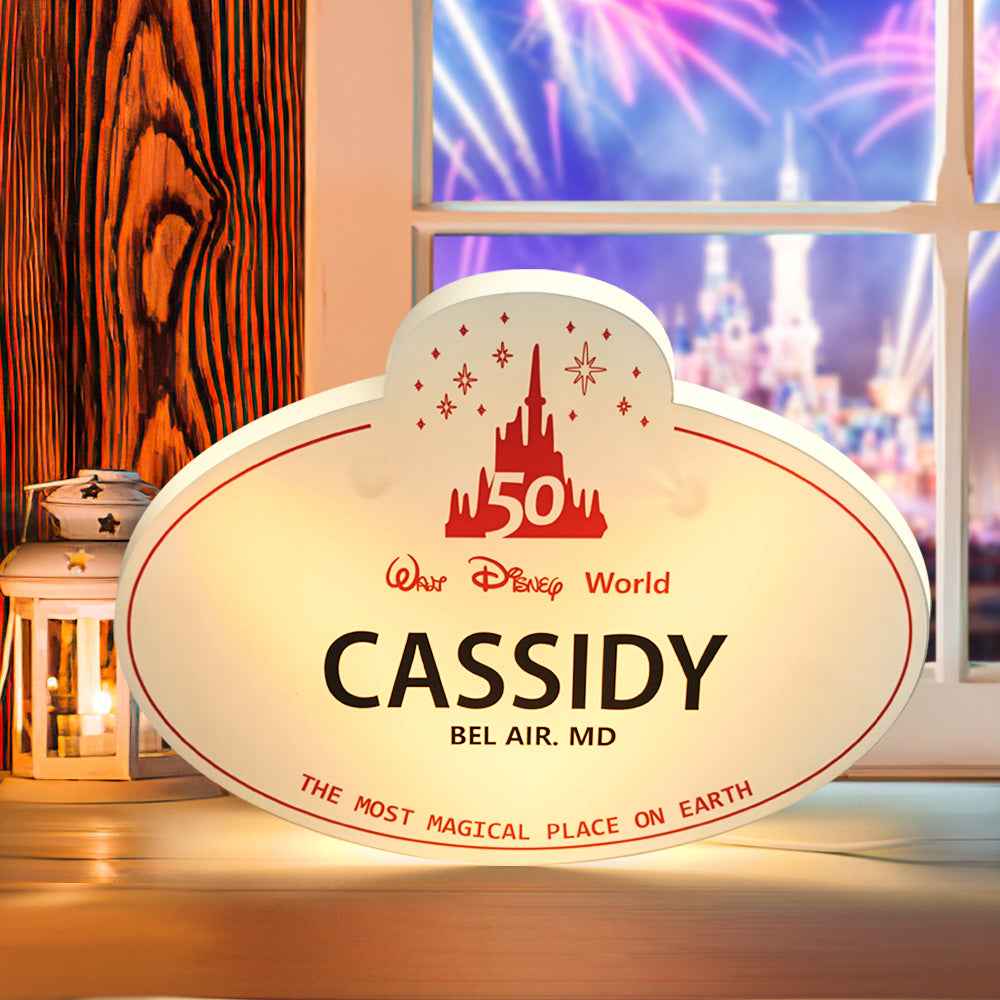 Custom Disney decorative lights Personalized Engraved Names Any Location Christmas Gift Home Decor
