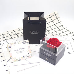 Personalised Rose Keepsake Jewellery Box with Gift Card & Bag | Luxury Gift