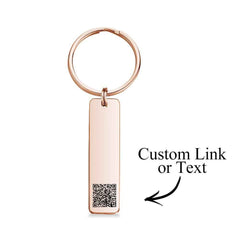 Custom Engraved QR Code keychains