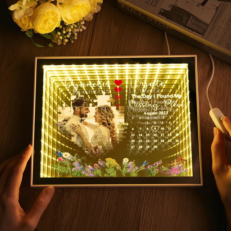 Protective packaging and quality inspection for personalised LED photo light frame ready for secure dispatch and gifting