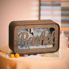 Personalized Name Money Bank Wood Piggy Banks