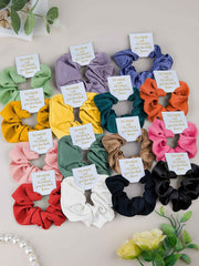 Personalized Bridesmaid Hair Scrunchies Tie the Knot Scrunchies Bridesmaid Gifts