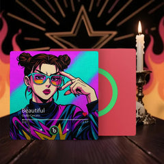 FridgeBeats 4.0 Frameless Custom Anime Music Fridge Magnet Photo Sticker with Personalised Songs