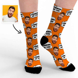 Thinking Of You Sock Personalized Socks with Face