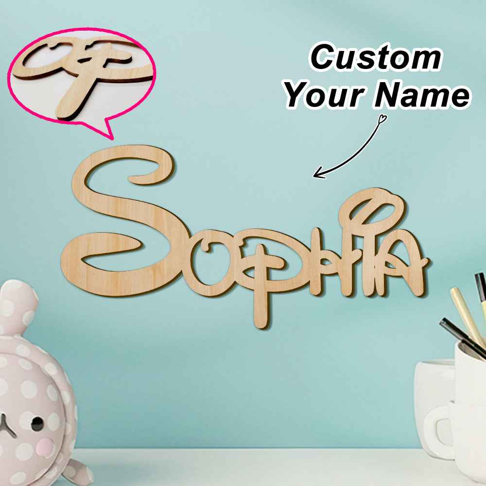 Custom Wooden Name Sign Baby Name Letters Wall Decor