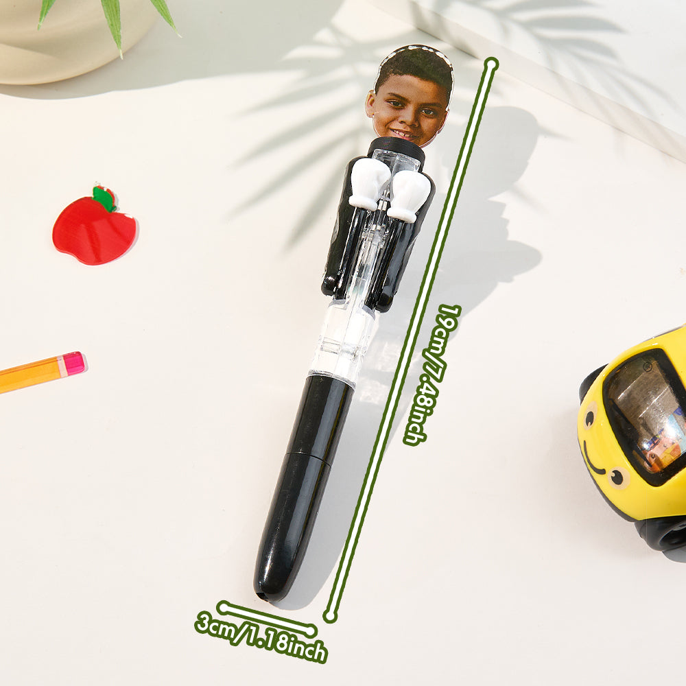 Scale view of personalised boxing pen, measures 3cm x 19cm (1.18 x 7.48in) – perfect for desks and pencil cases