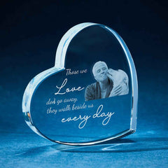 Custom 2D Heart Crystal Photo Frame