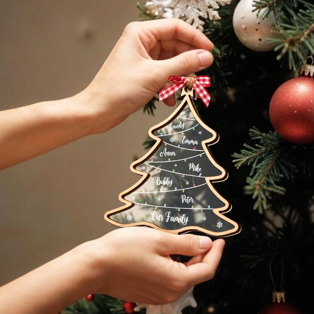 Personalised Family Name Christmas Tree Ornament - Custom Gift