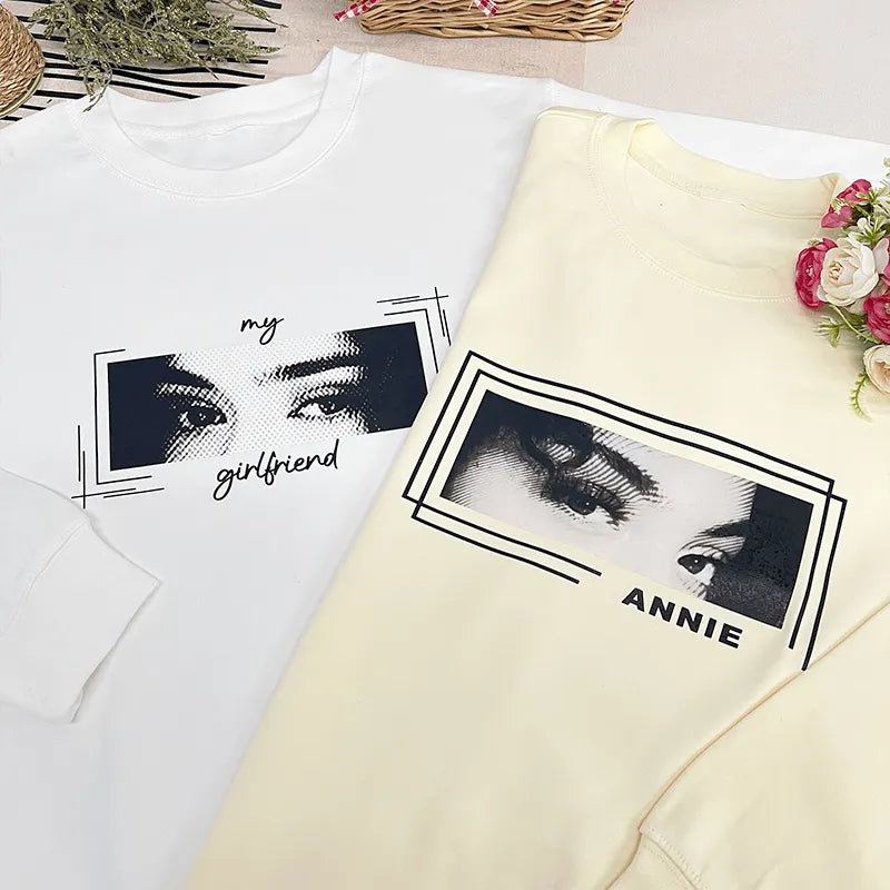 Fabric and print detail of soft-feel polyester personalised shirt with premium finish and long-lasting inks — comfortable everyday wear.