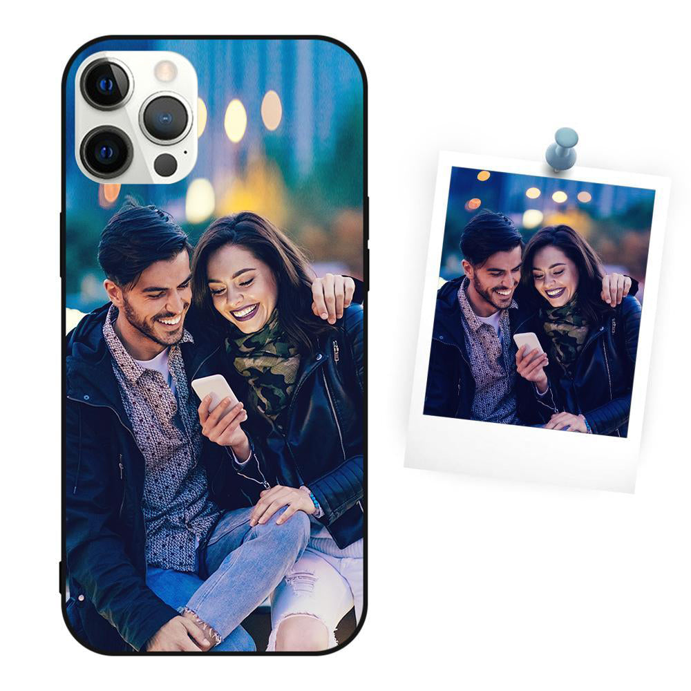 Personalised Matte Black iPhone 12 Case | Custom Photo & Text Protection