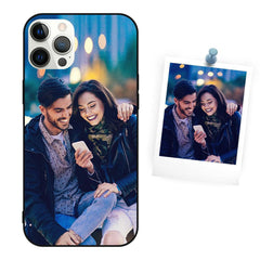 Personalised Matte Black iPhone 12 Case | Custom Photo & Text Protection