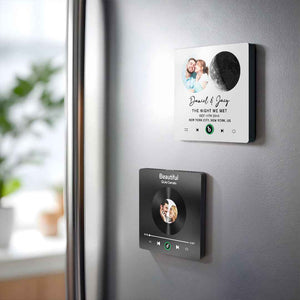 FridgeBeats Frameless New 4.0 Upgrade Custom Music Fridge Magnet Moon Phase Style Fridge Magnet Gift for Lover